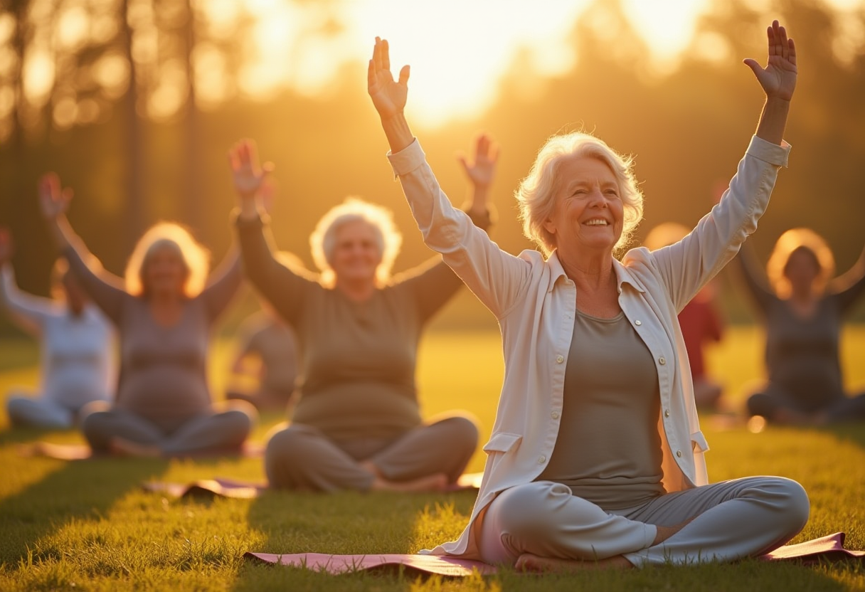 Експерт з йоги - досвідчений інструктор демонструє адаптовану асану